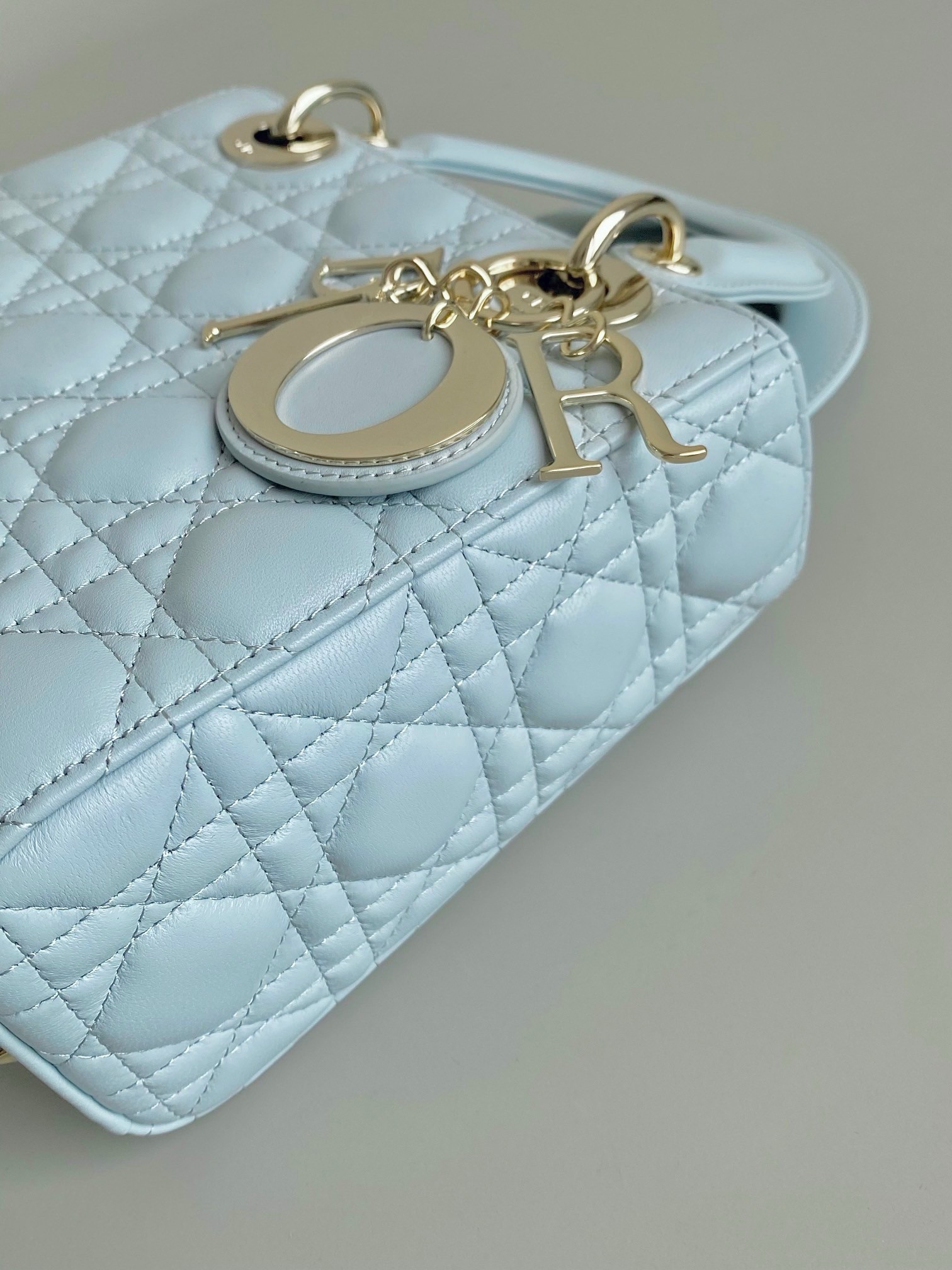 D*or small lady D*or my abcD*or bag in placid blue lambskin