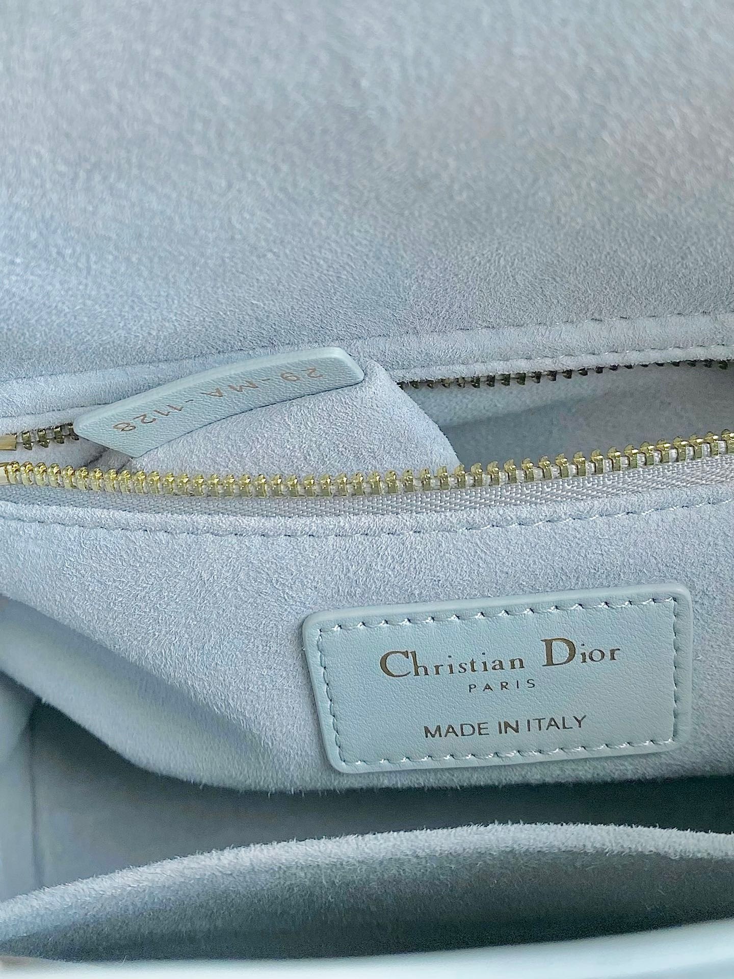 D*or small lady D*or my abcD*or bag in placid blue lambskin