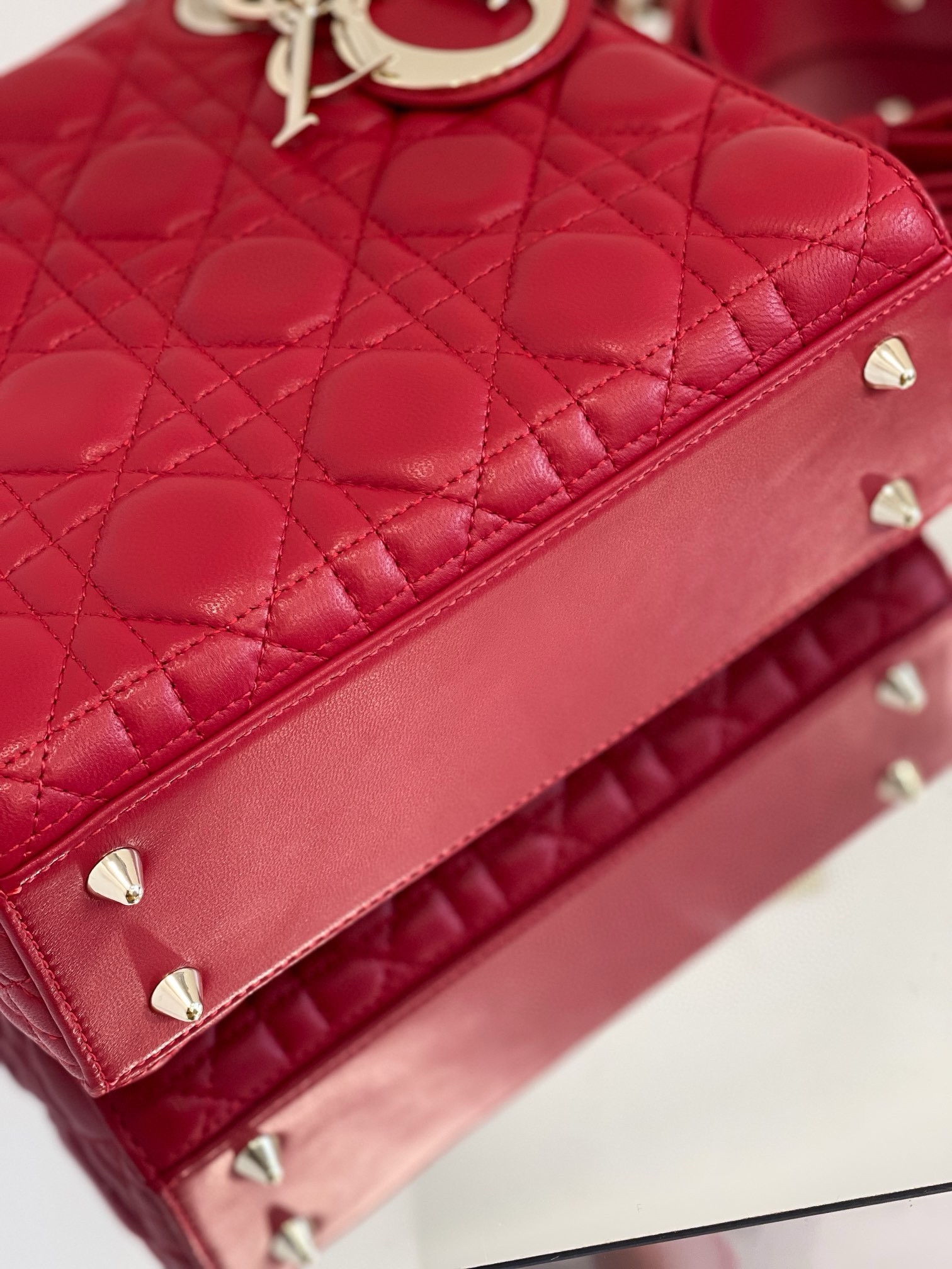 D*or small lady D*or my abcD*or bag in red lambskin