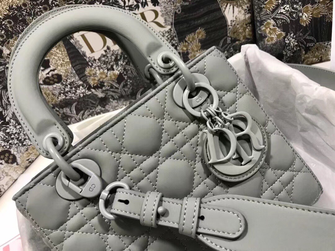 D*or lady D*or my abcD*or bag in gray ultramatte calfskin
