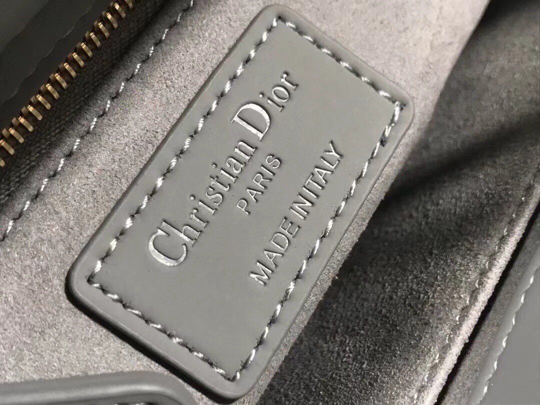 D*or lady D*or my abcD*or bag in gray ultramatte calfskin