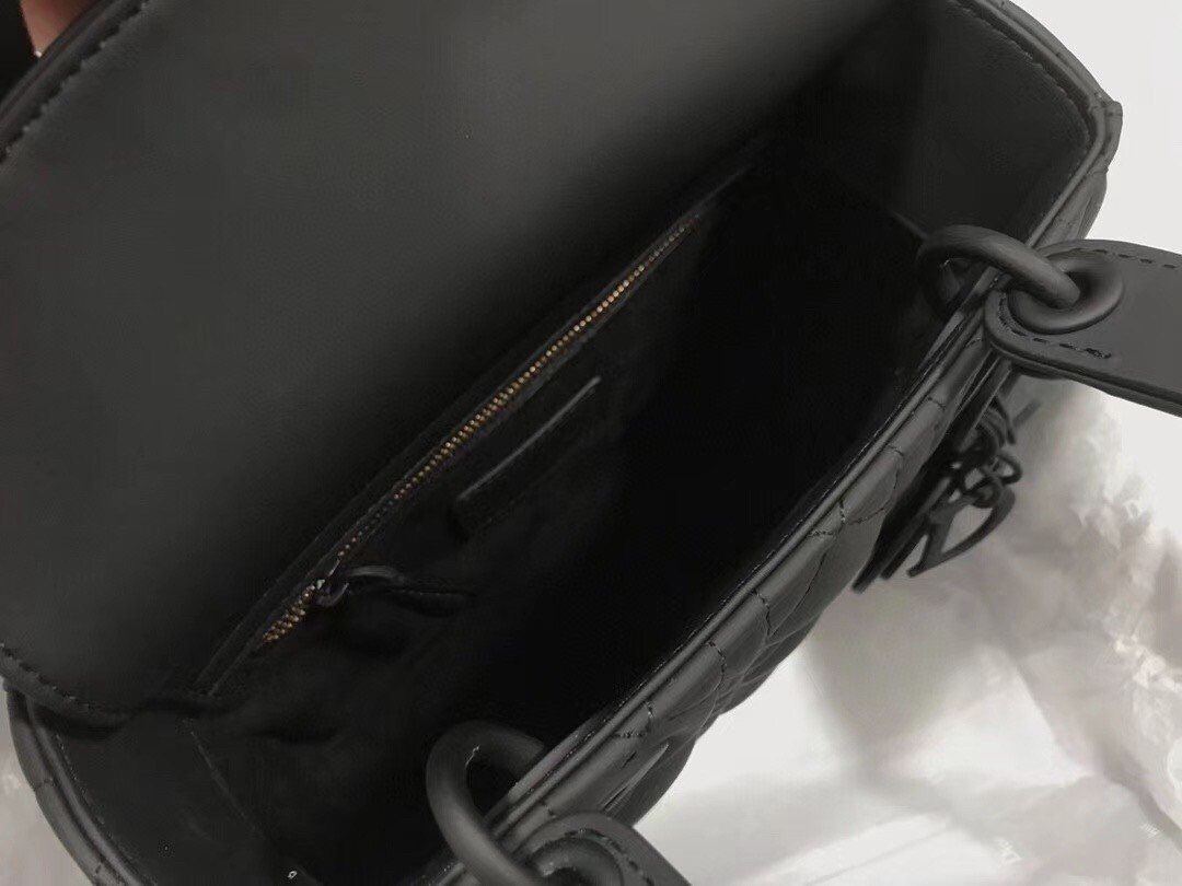 D*or lady D*or my abcD*or bag in black ultramatte calfskin