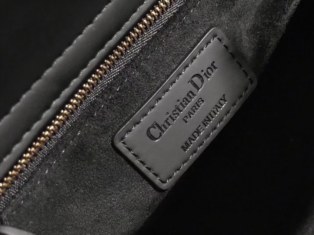 D*or lady D*or my abcD*or bag in black ultramatte calfskin