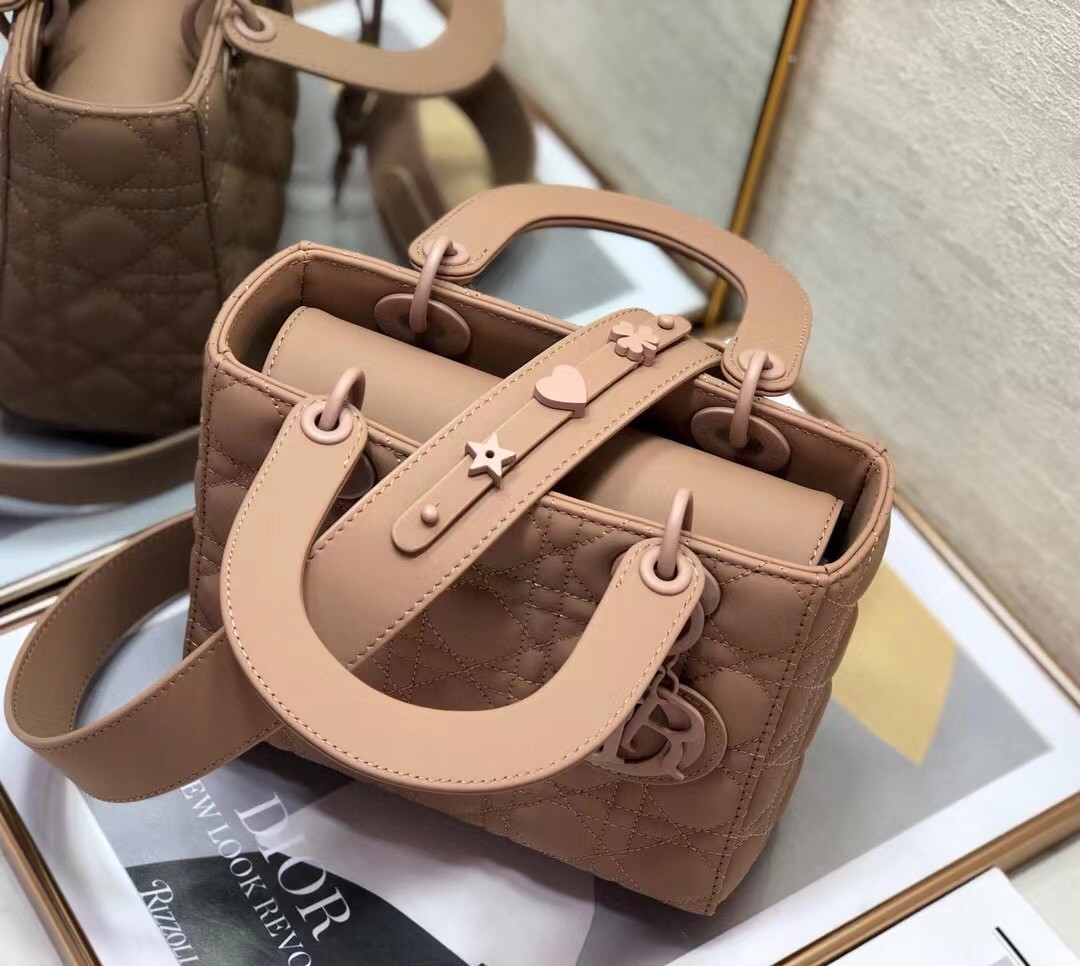 D*or lady D*or my abcD*or bag in blush ultra matte calfskin