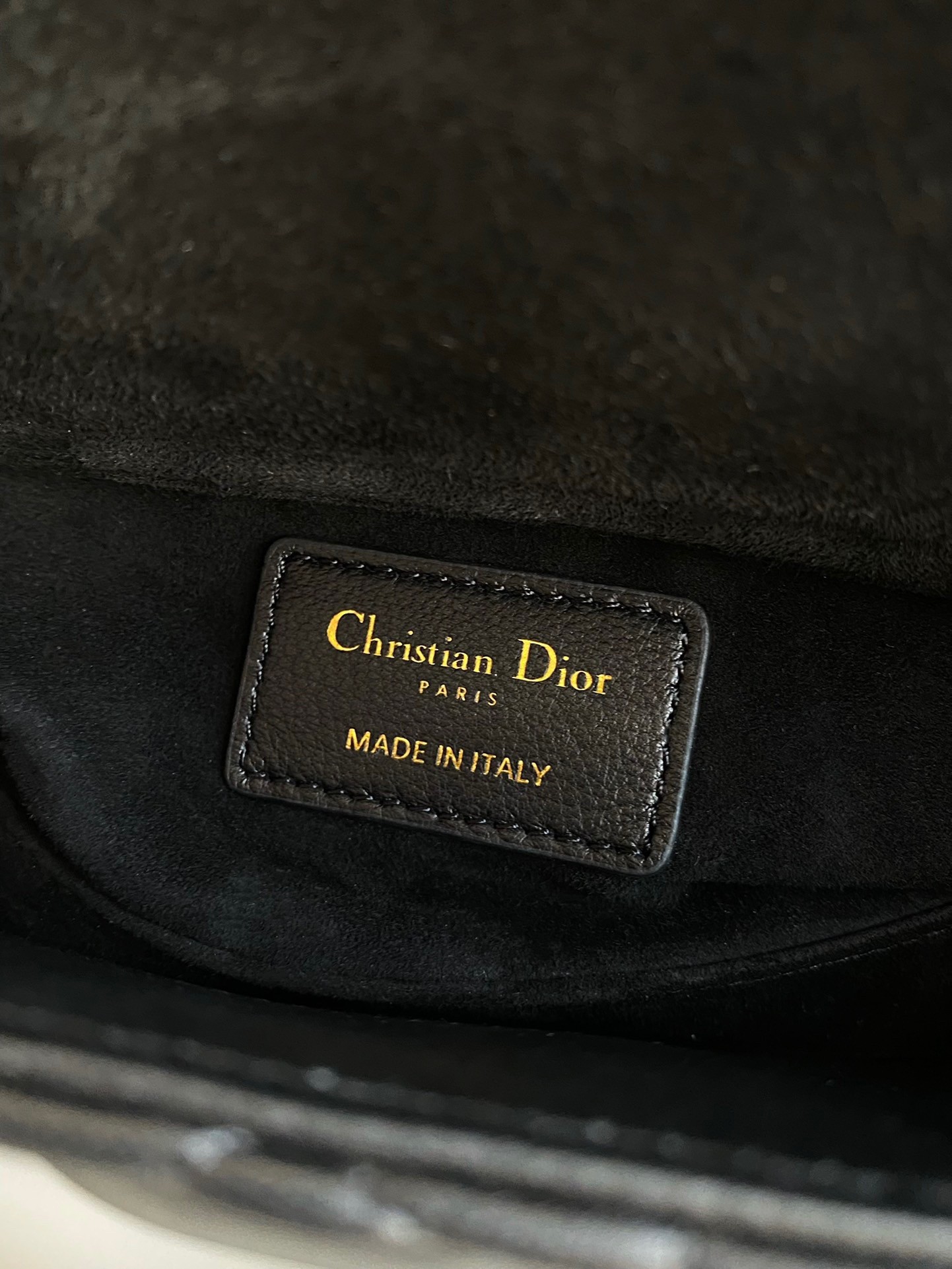 D*or lady d-joy small bag in black cannage lambskin