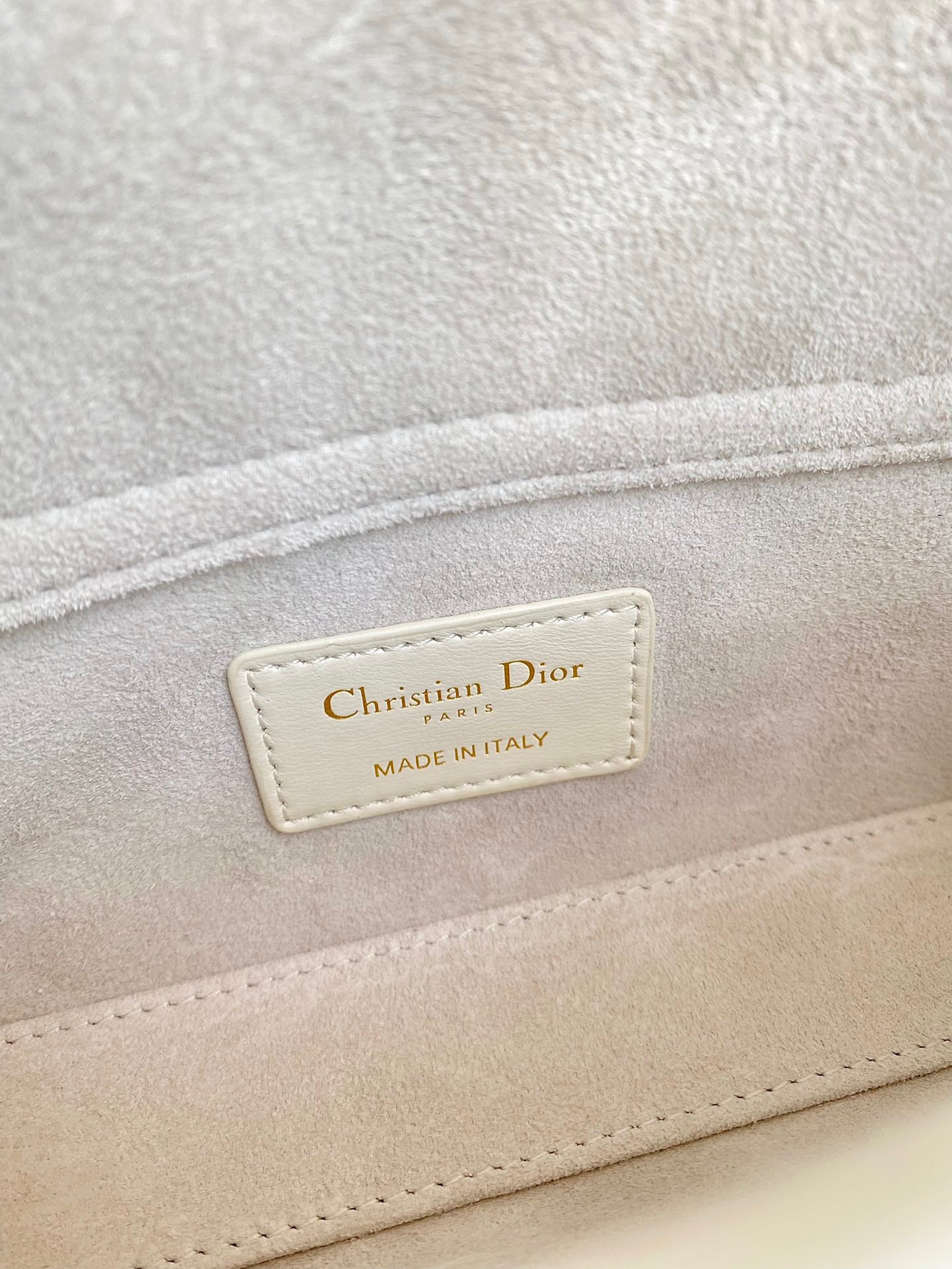 D*or lady d-joy small bag in white cannage lambskin