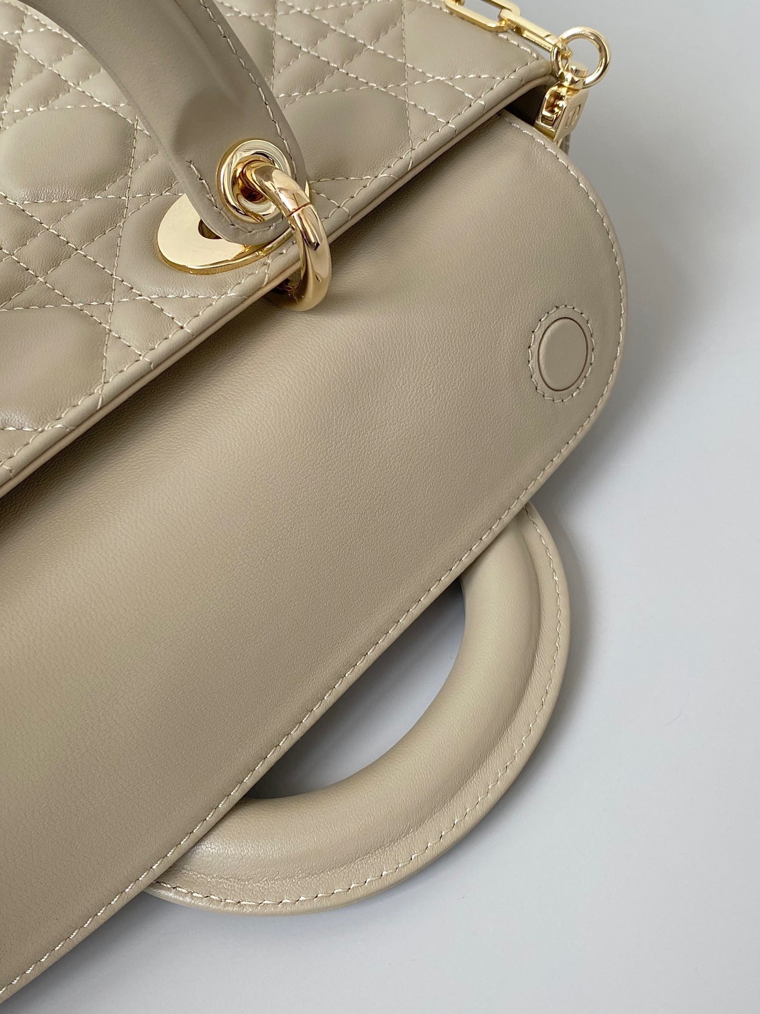 D*or lady d-joy medium bag in sand cannage lambskin
