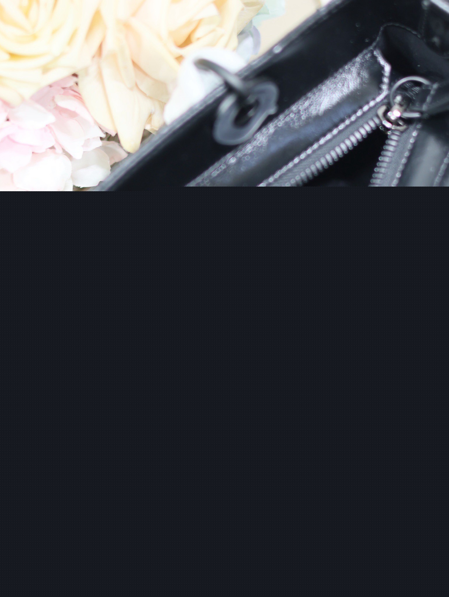 D*or medium lady d-sire my abcD*or bag in black crinkled calfskin