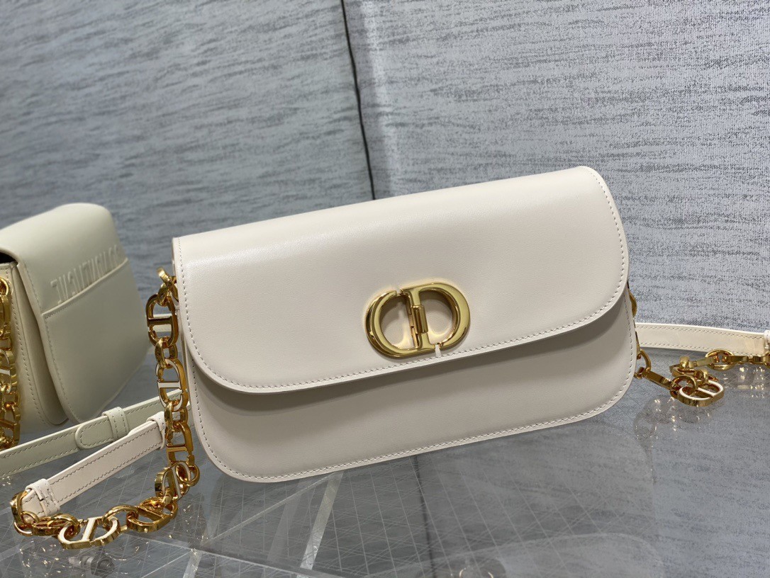 D*or 30 montaigne avenue bag in white box calfskin
