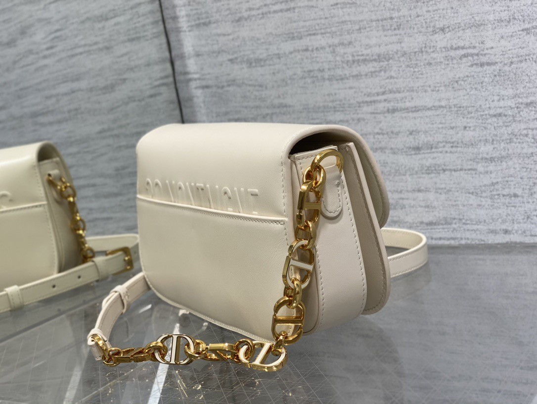 D*or 30 montaigne avenue bag in white box calfskin