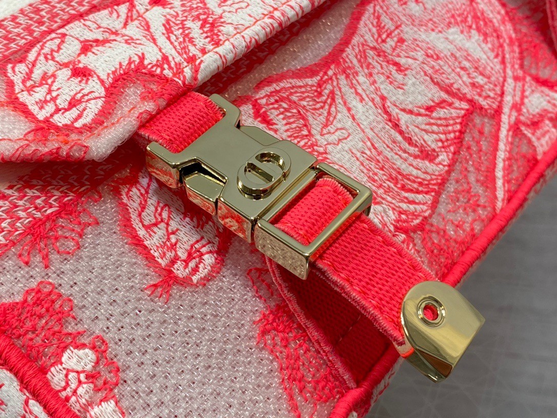 D*or small D*orcamp bag in pink transparent toile de jouy canvas