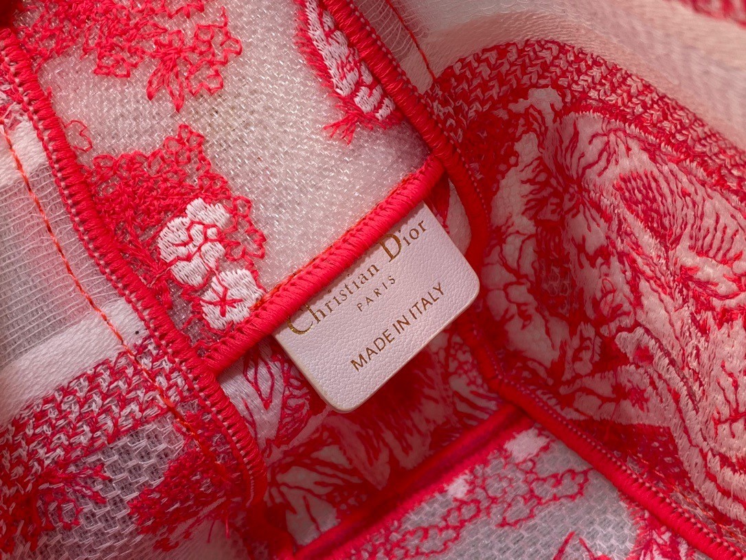 D*or small D*orcamp bag in pink transparent toile de jouy canvas