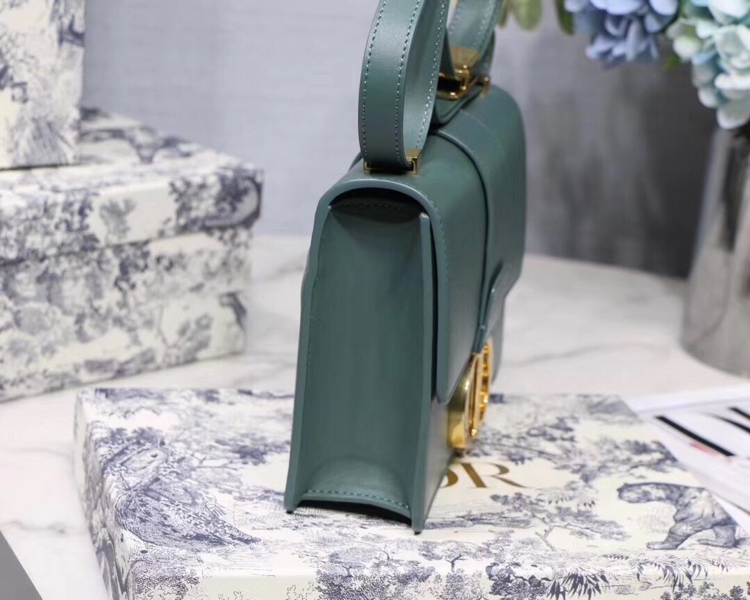 D*or 30 montaigne shoulder bag in storm blue calfskin