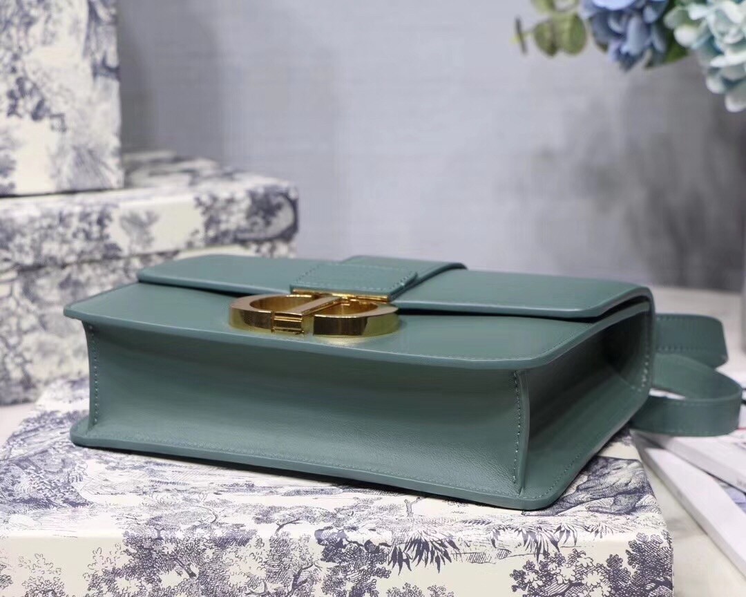 D*or 30 montaigne shoulder bag in storm blue calfskin