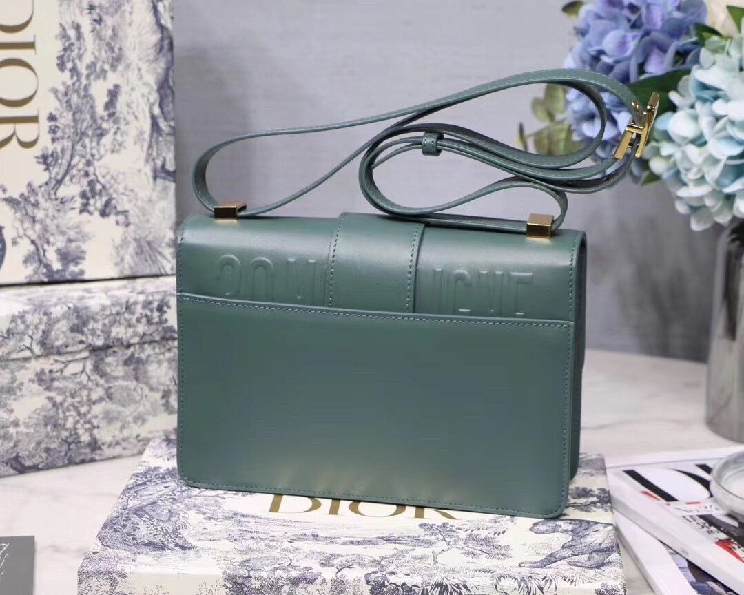 D*or 30 montaigne shoulder bag in storm blue calfskin
