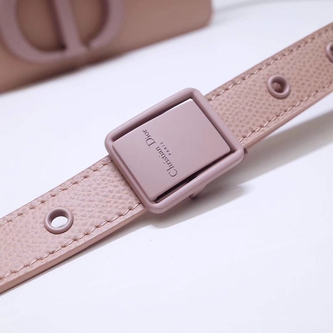D*or 30 montaigne bag in blush matte grained calfskin