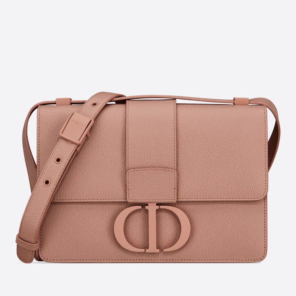 D*or 30 montaigne bag in blush matte grained calfskin