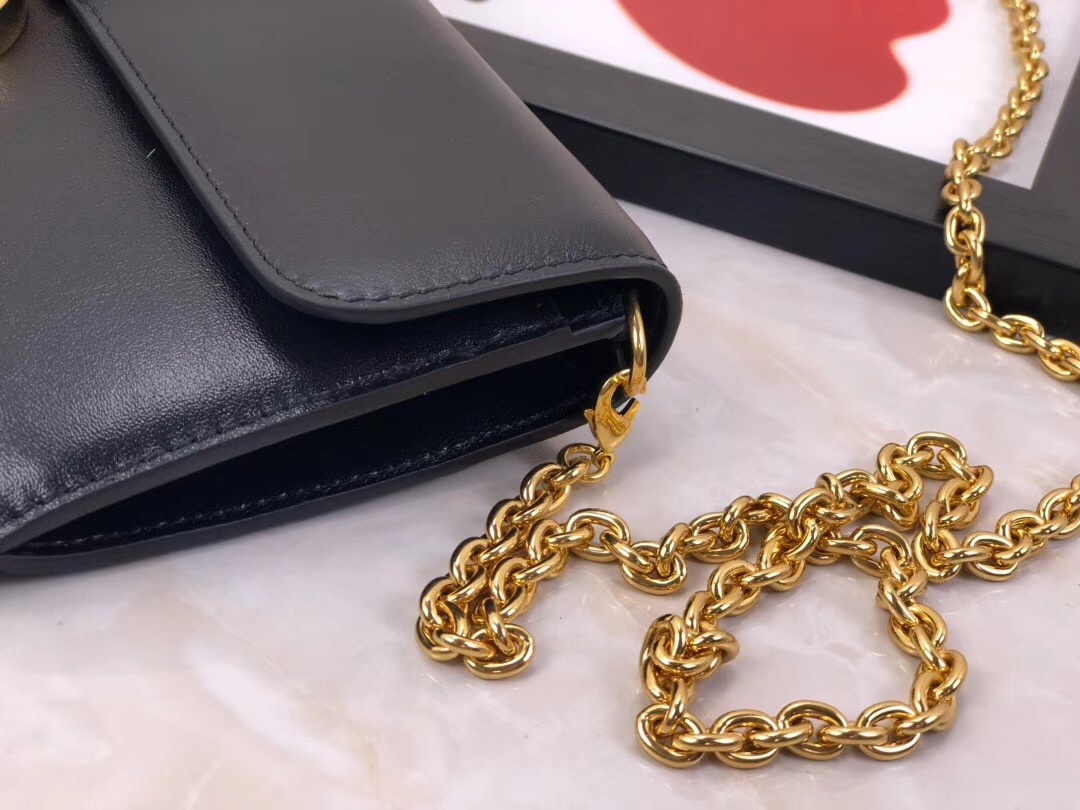 D*or 30 montaigne clutch bag in black lambskin