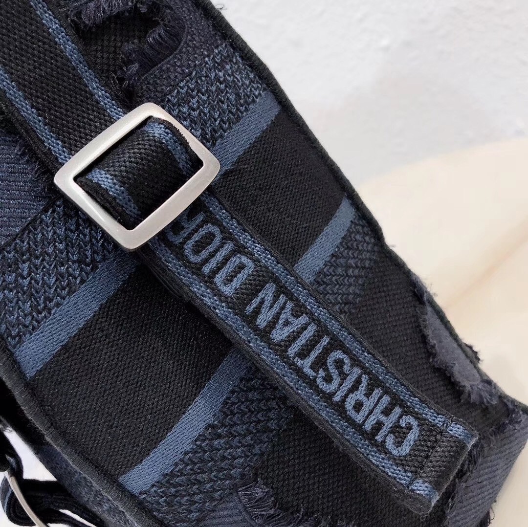 D*or D*orcamp messenger bag in blue camouflage canvas