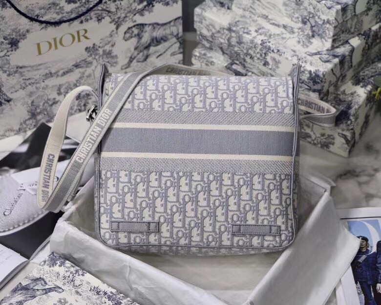 D*or D*orcamp messenger bag in grey oblique canvas