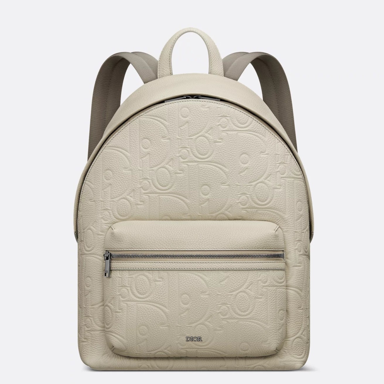 D*or rider 2.0 zipped backpack in beige gravity leather