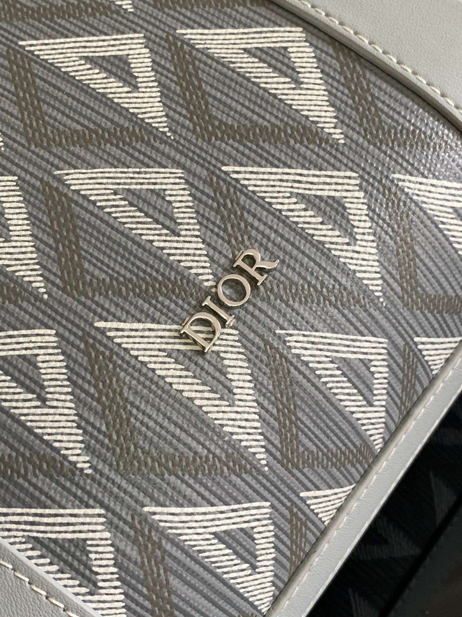 D*or lingot briefcase in grey cd diamond canvas