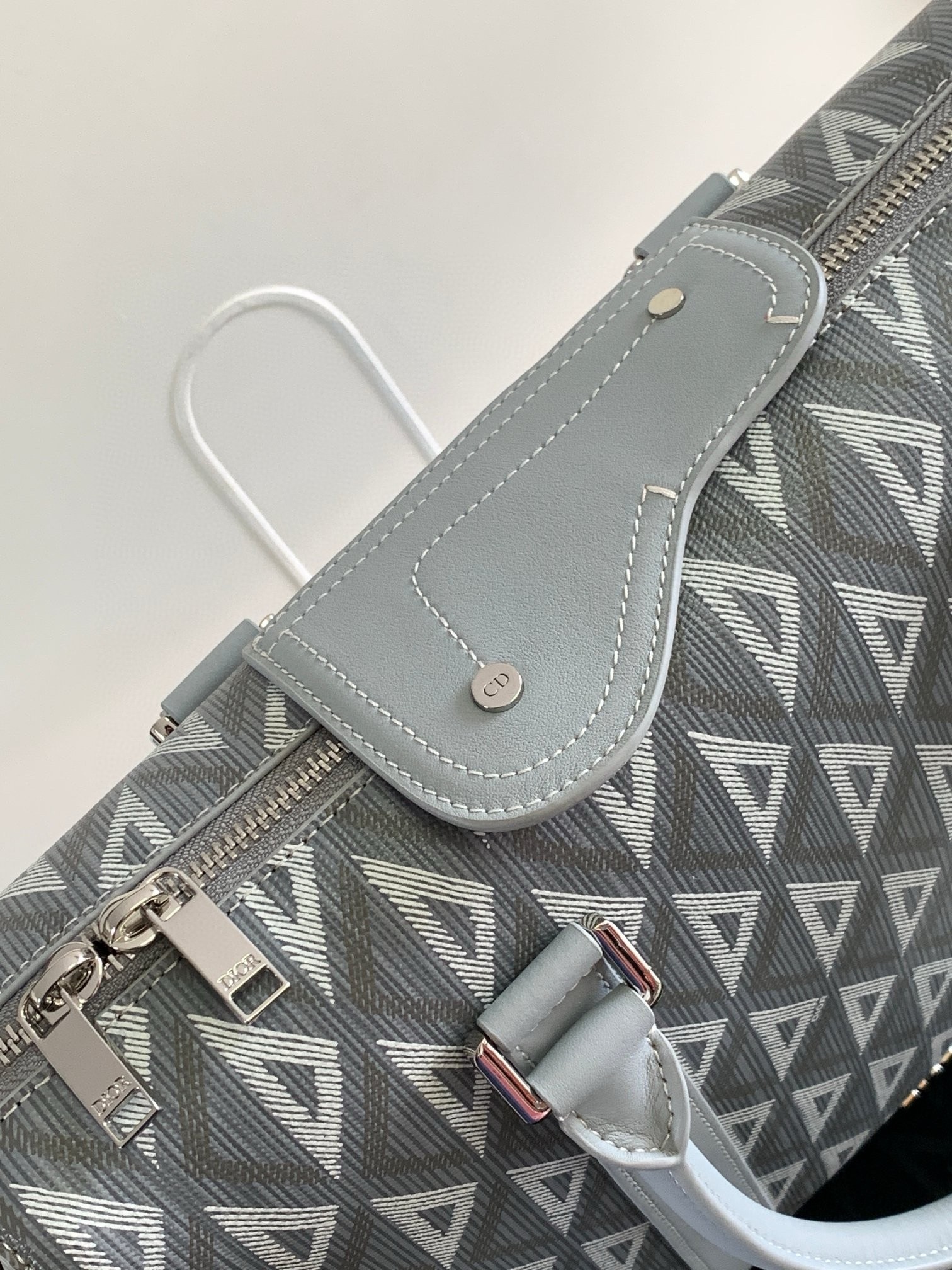 D*or lingot briefcase in grey cd diamond canvas