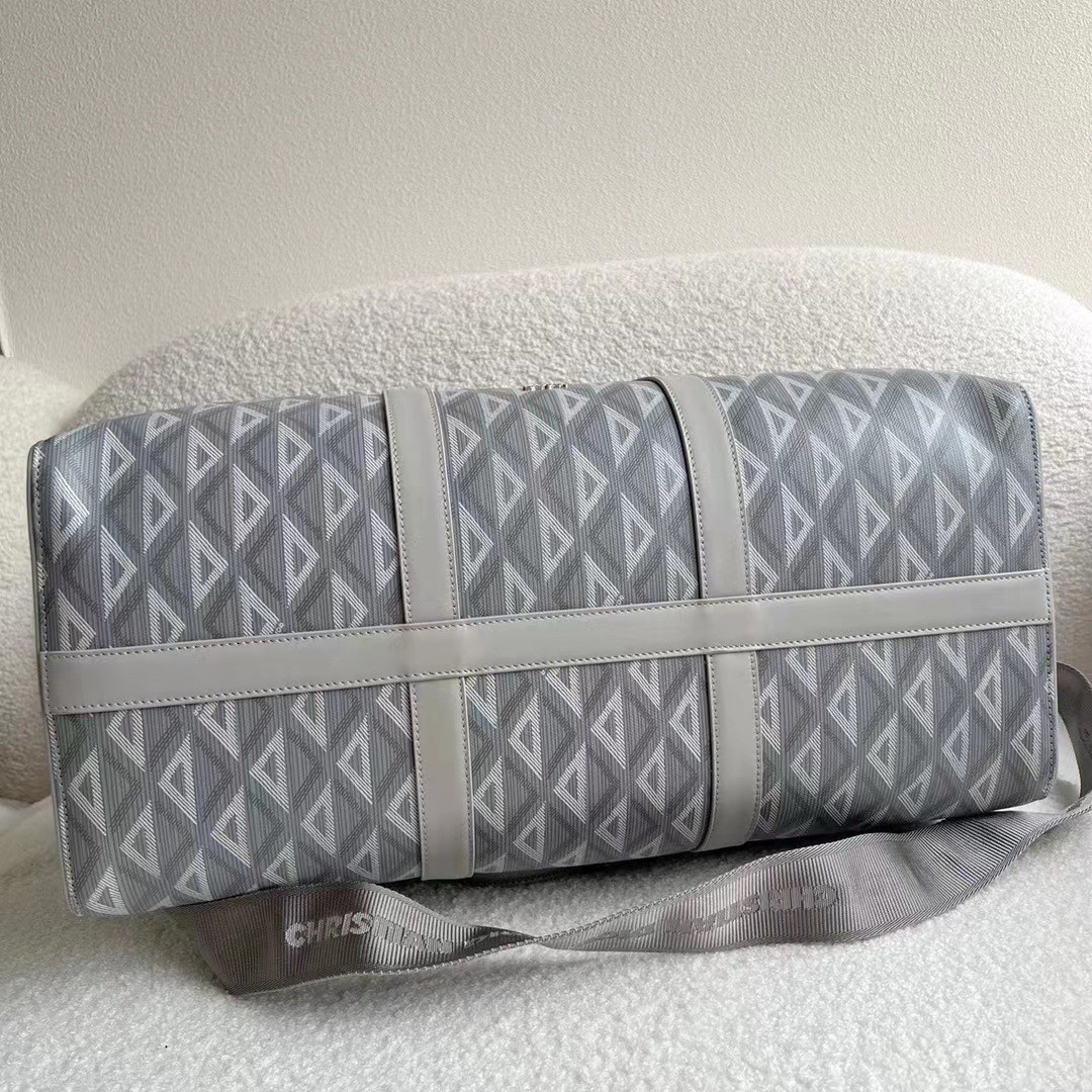 D*or lingot 50 duffle bag in gray cd diamond canvas