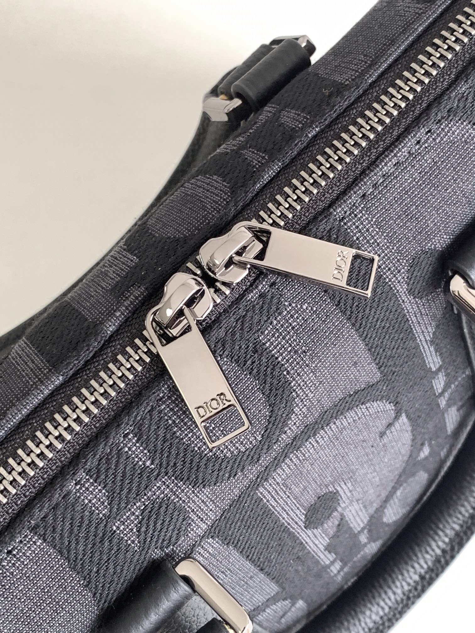 D*or weekender 25 bag in black maxi D*or oblique jacquard