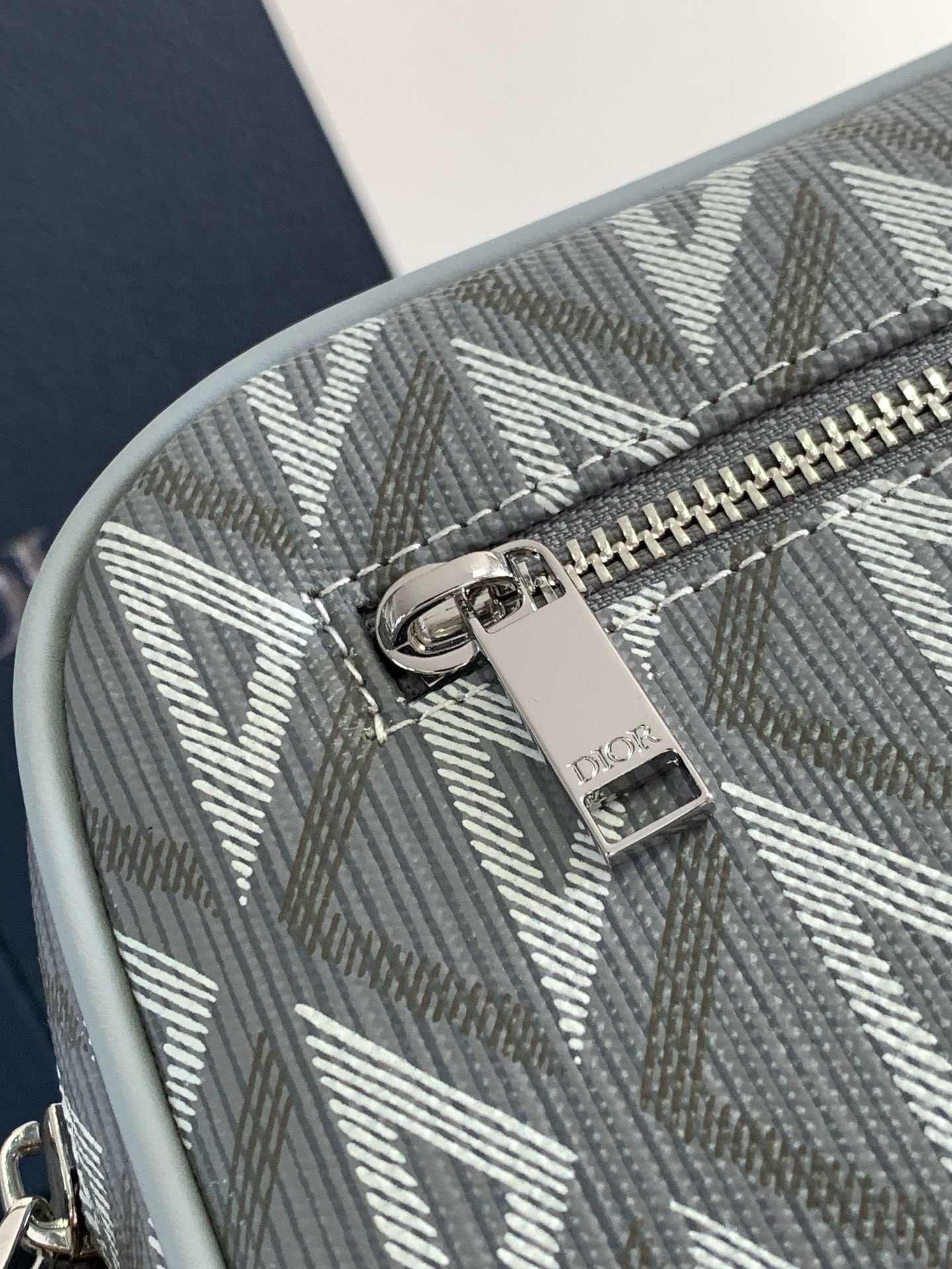 D*or toiletry bag in grey cd diamond canvas