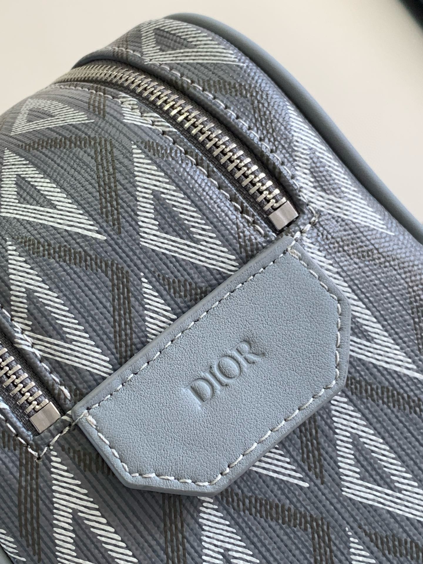 D*or toiletry bag in grey cd diamond canvas