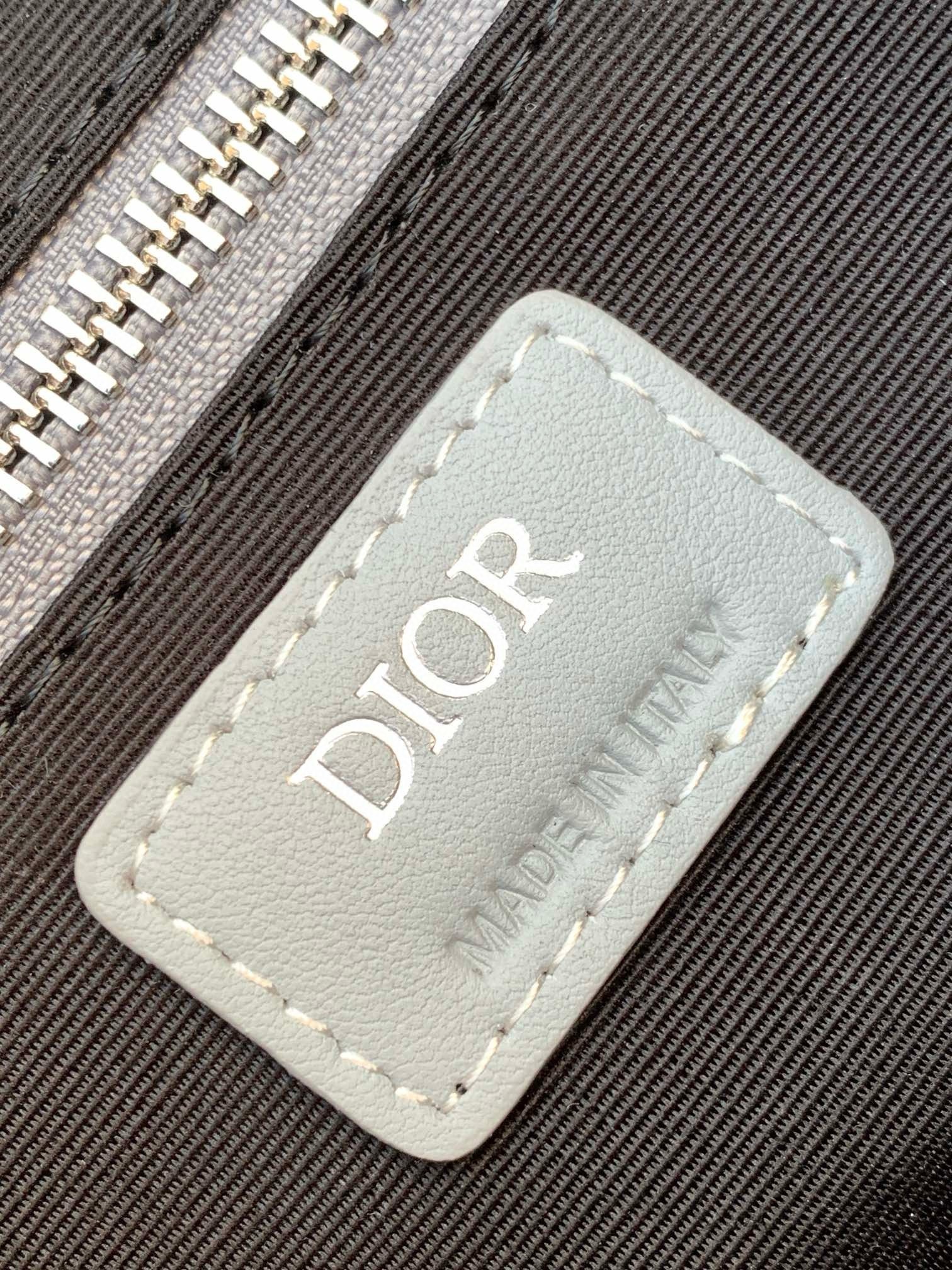 D*or toiletry bag in grey cd diamond canvas