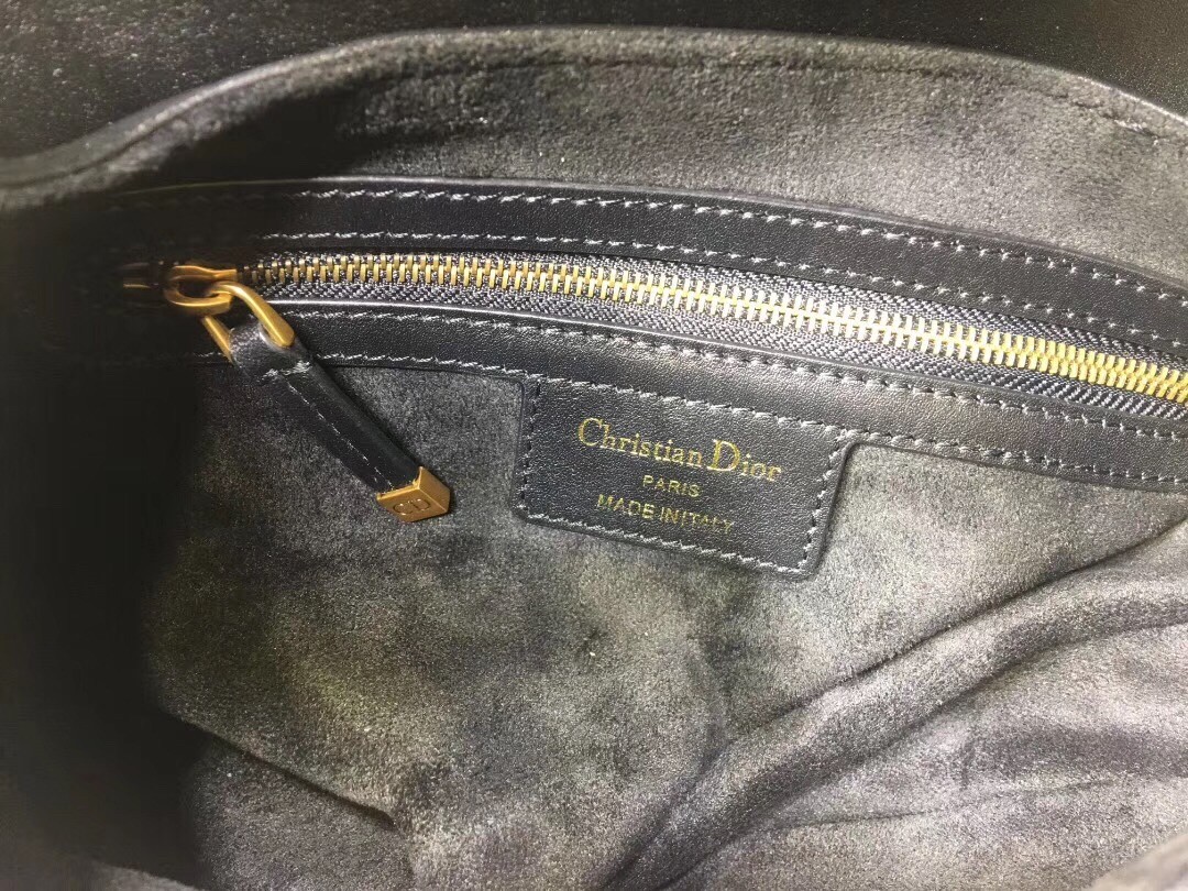 D*or saddle canvas bag embroidered with multi-coloured stripes