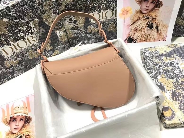 D*or saddle bag in blush ultramatte calfskin