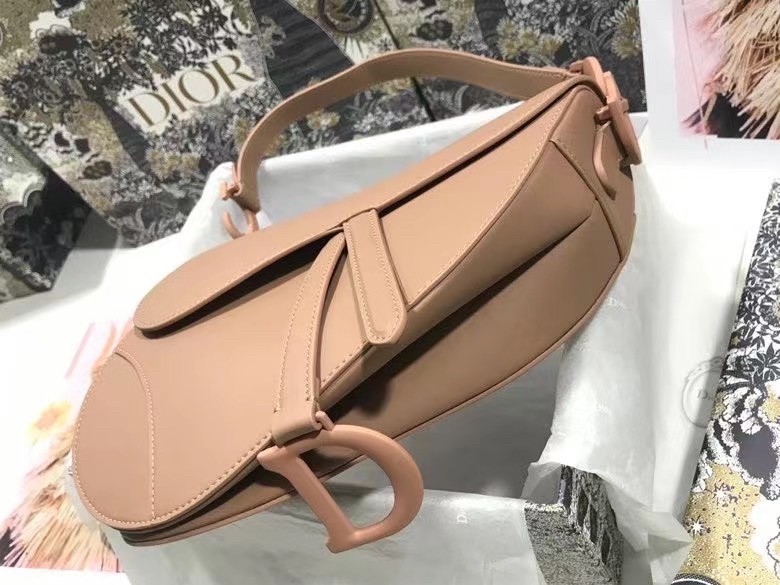 D*or saddle bag in blush ultramatte calfskin