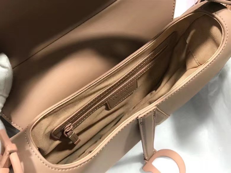 D*or saddle bag in blush ultramatte calfskin