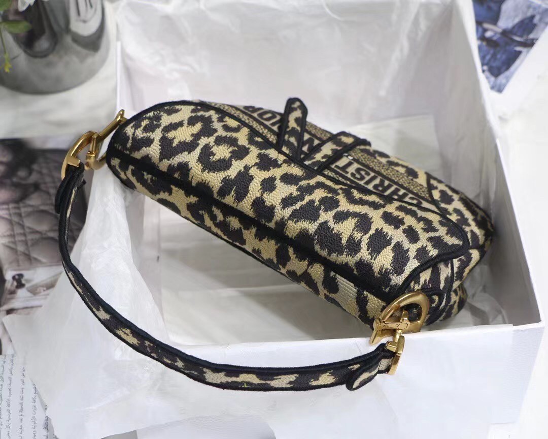 D*or saddle bag in beige multicolor mizza embroidery