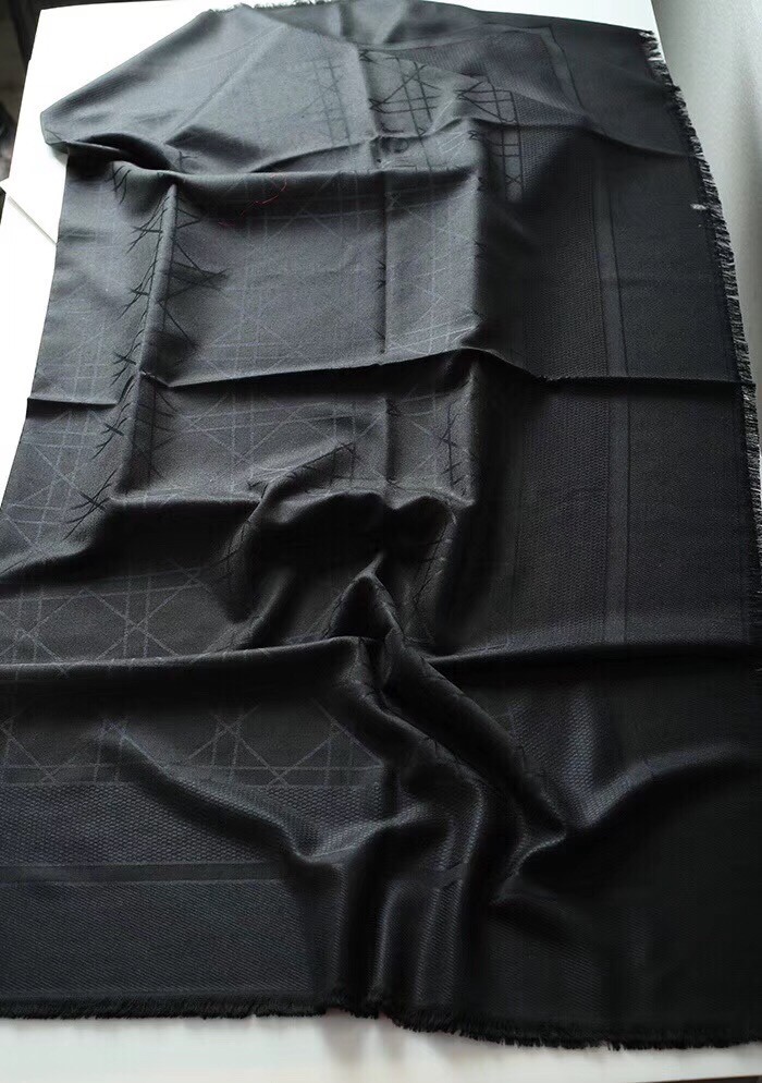 ch**an D*or black cannage shawl 140 cm
