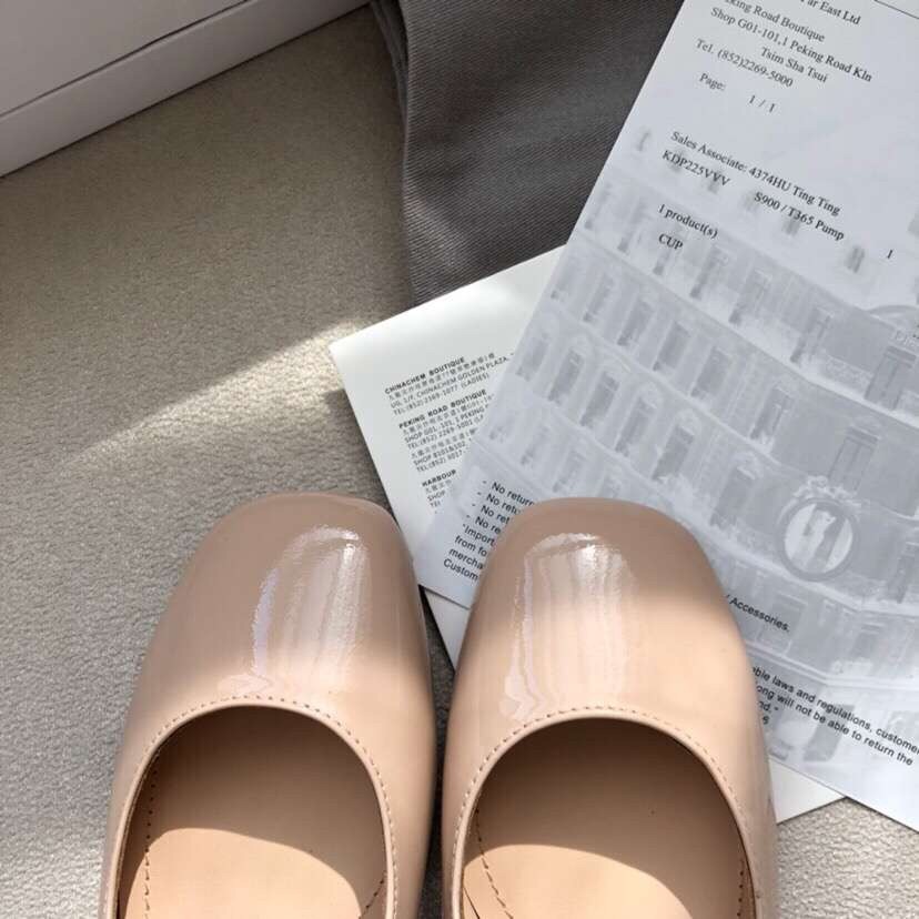 D*or baby-d ballet flats in nude patent calfskin
