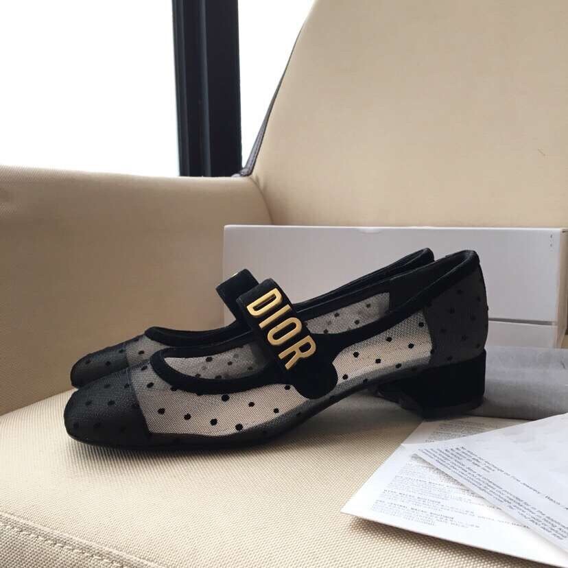 D*or baby-d ballet flats in black dotted swiss