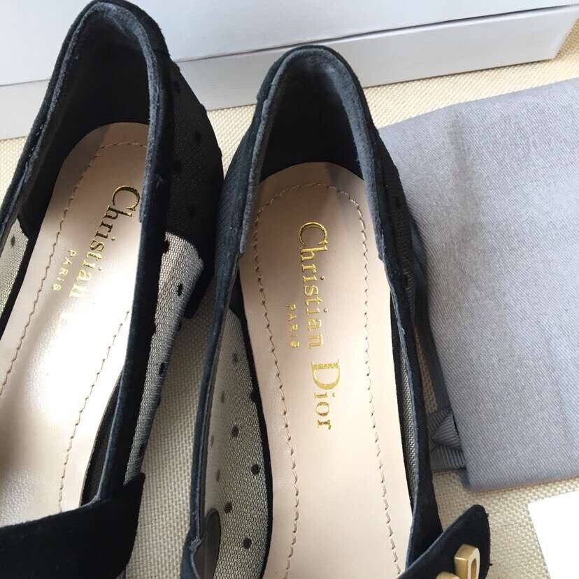 D*or baby-d ballet flats in black dotted swiss