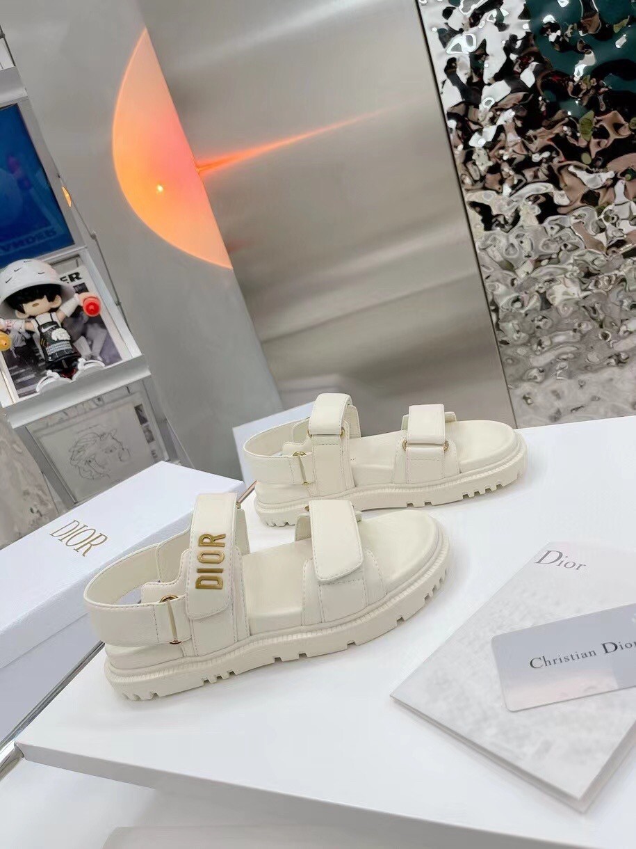 D*or D*oract sandals in white lambskin