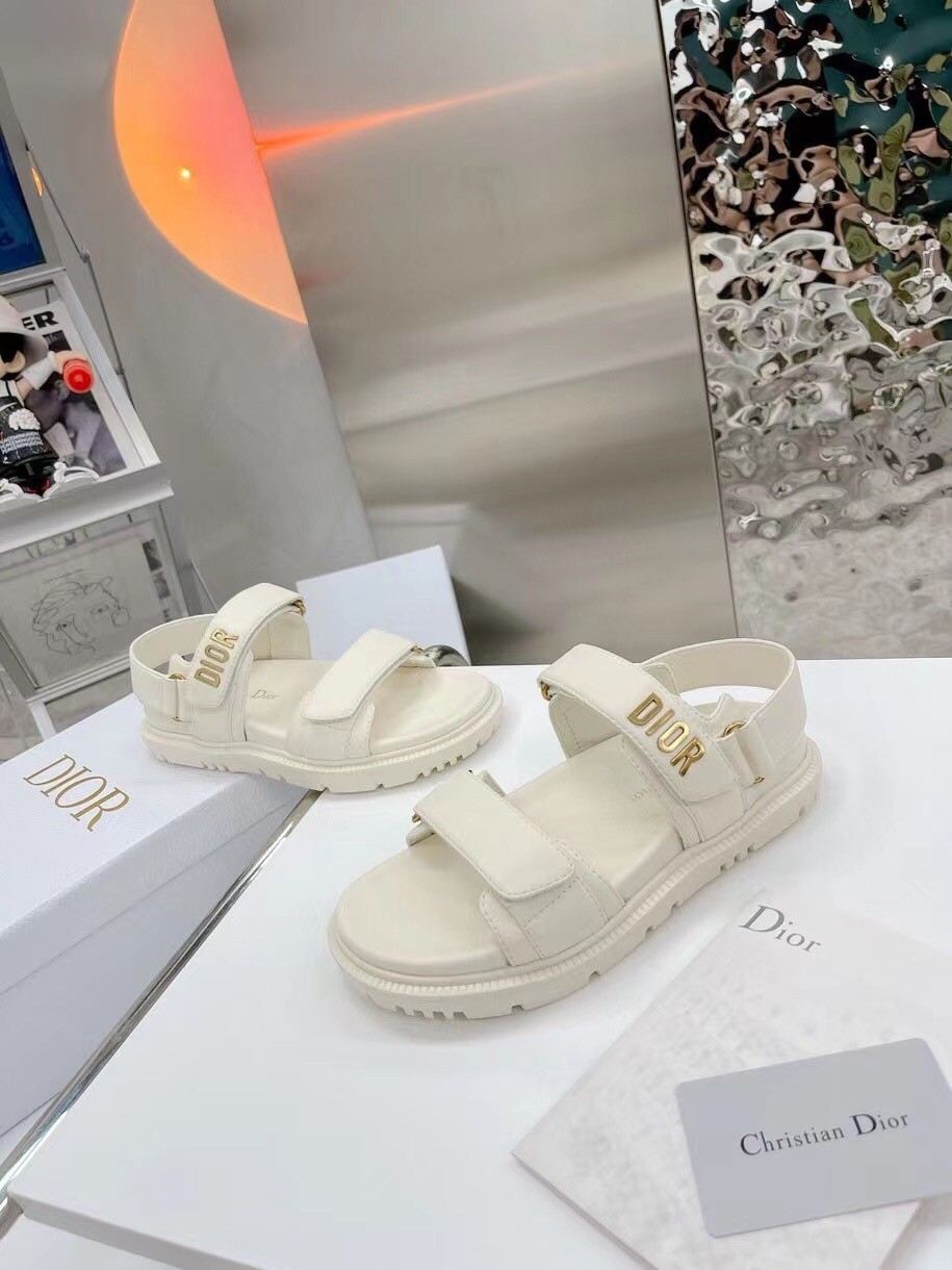 D*or D*oract sandals in white lambskin