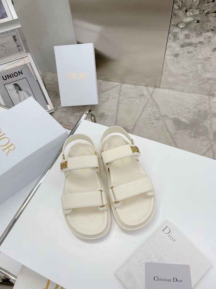 D*or D*oract sandals in white lambskin