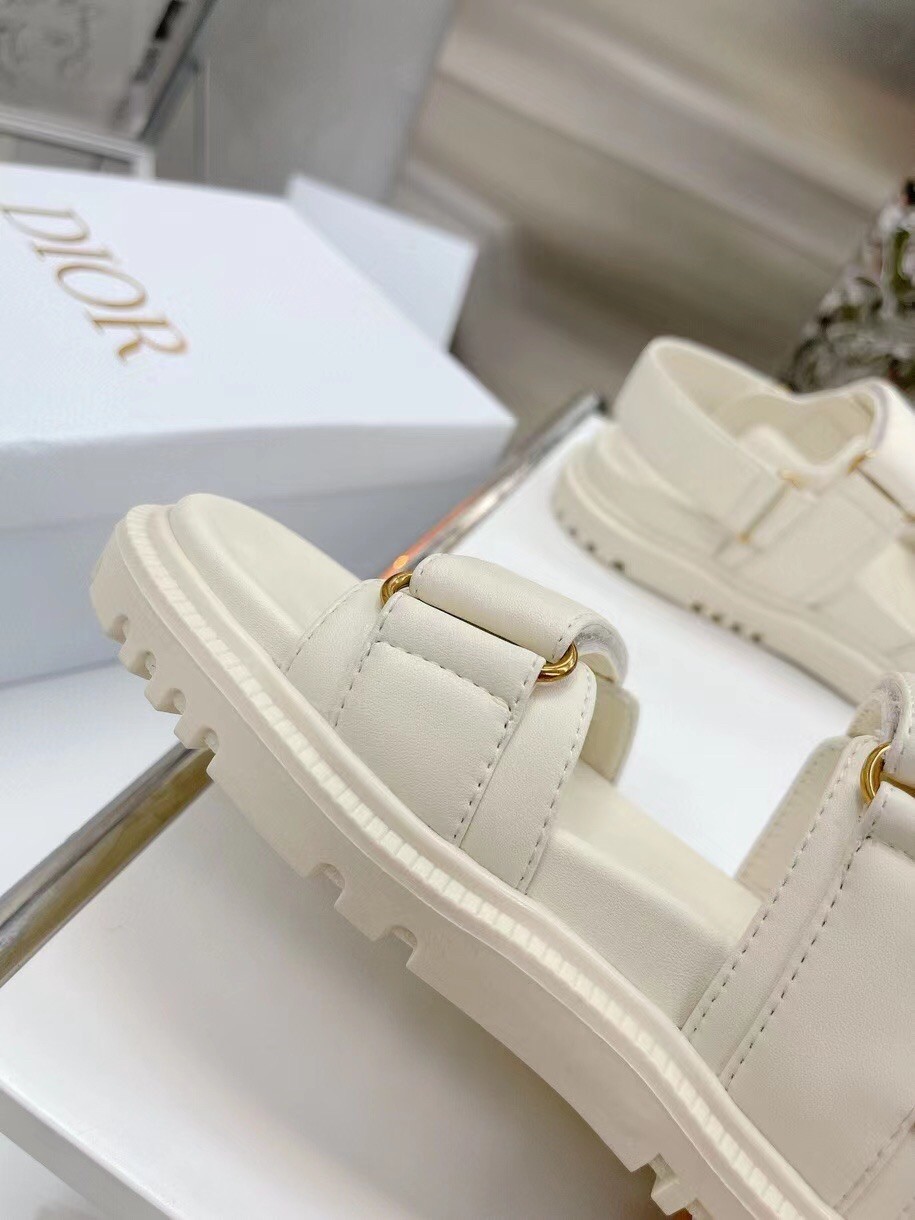 D*or D*oract sandals in white lambskin