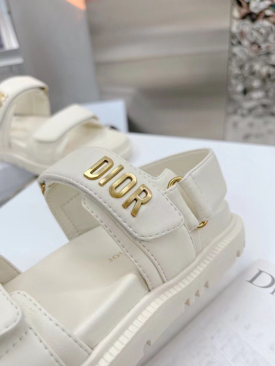D*or D*oract sandals in white lambskin