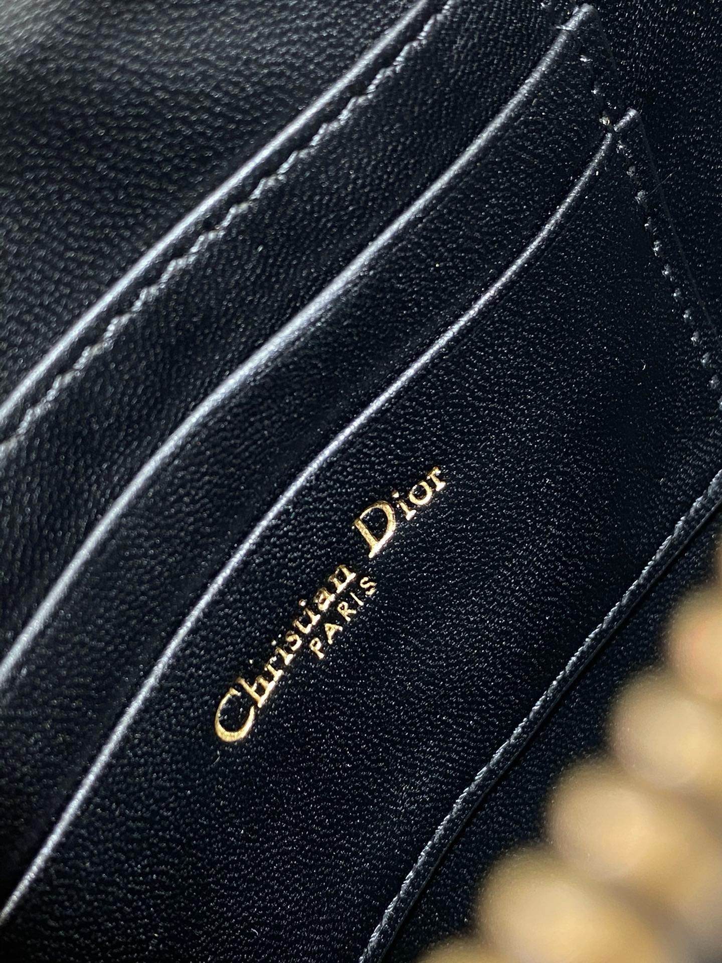 D*or saddle rodeo pouch in black goatskin