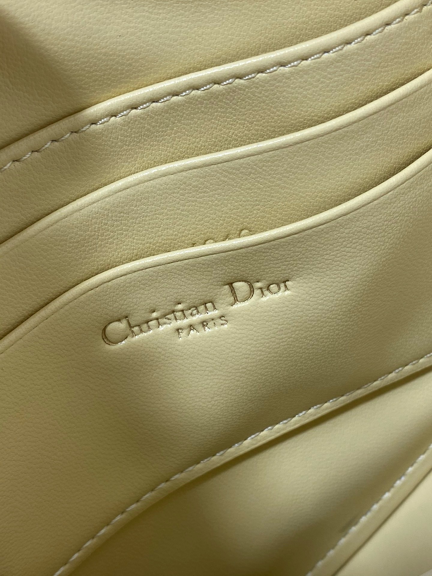 D*or saddle rodeo pouch in yellow goatskin