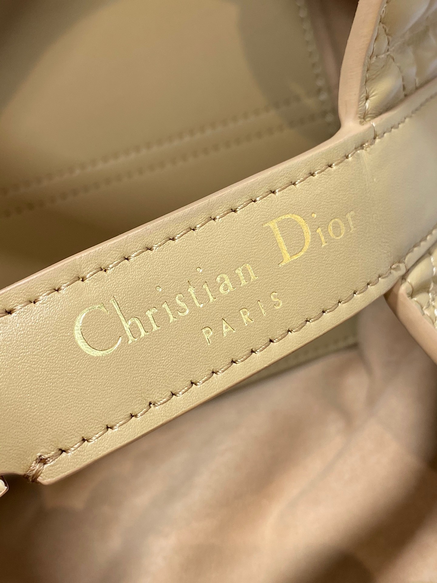 D*or toujours small bag in tan macrocannage calfskin