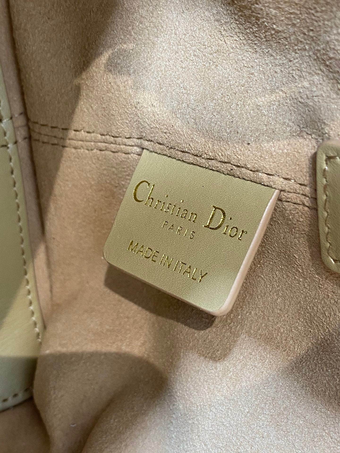 D*or toujours small bag in tan macrocannage calfskin